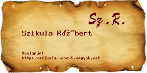 Szikula Róbert névjegykártya